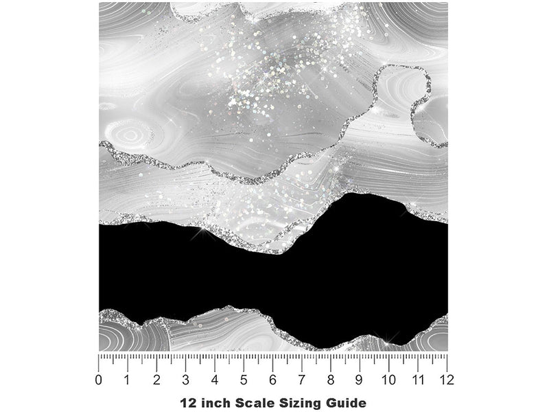 Floating Glacier Gemstone Vinyl Film Pattern Size 12 inch Scale~Rwraps Floating Glacier Gemstone Sizing Chart~2