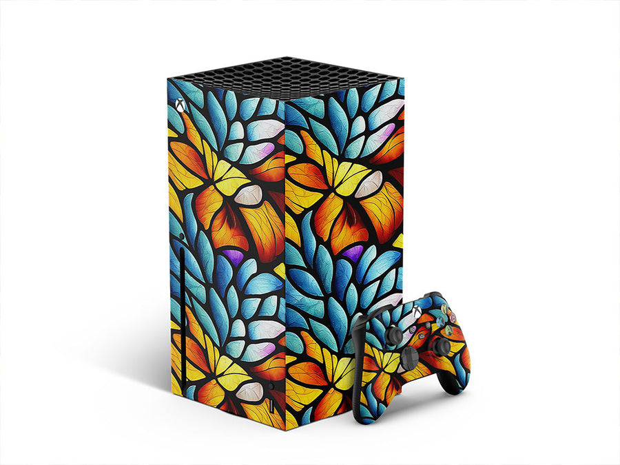 floating leaves stained glass XBOX DIY Decal
