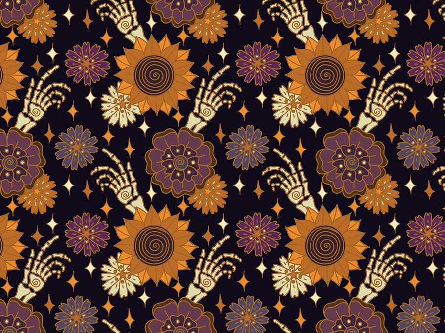 Floral Fingers Halloween Vinyl Wrap Pattern~Rwraps Series 914 Digitally Printed Vinyl Wrap~0