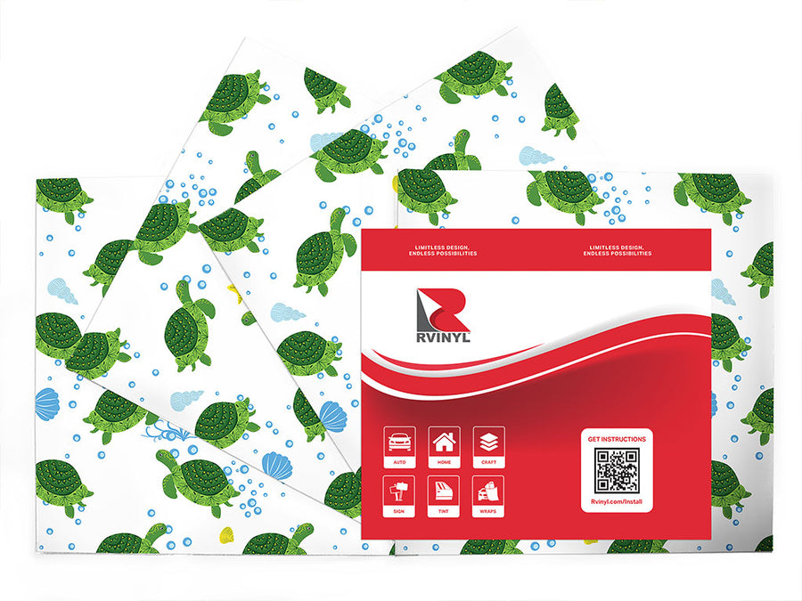 floral shells fresh water Craft Vinyl Sheet Pack