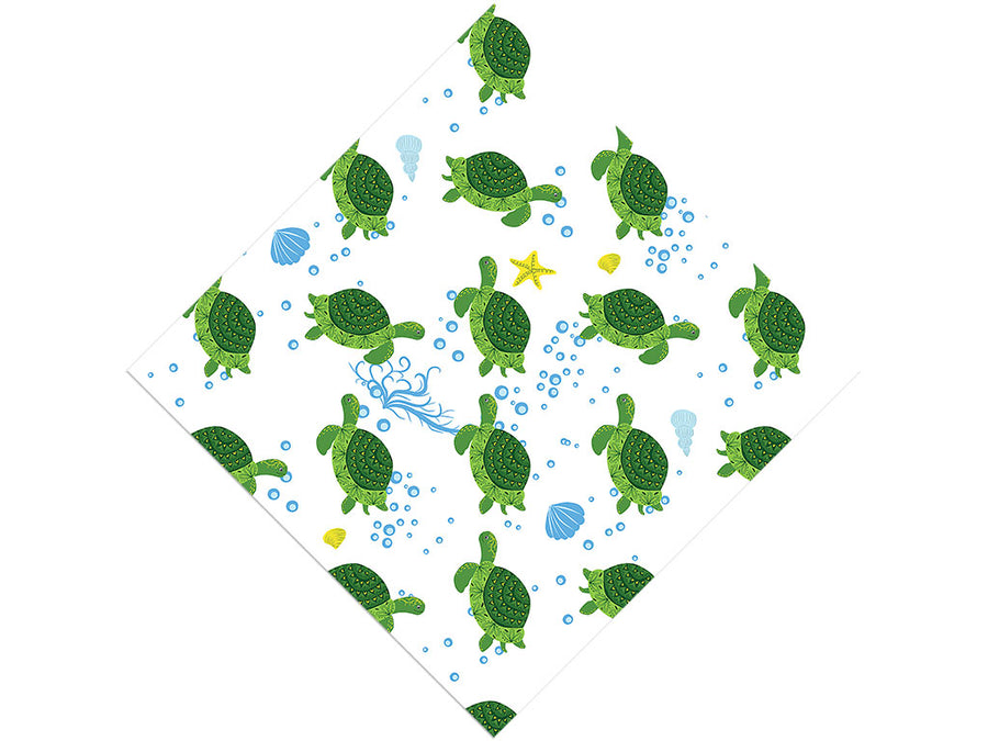 Floral Shells Marine Life Vinyl Wrap Pattern