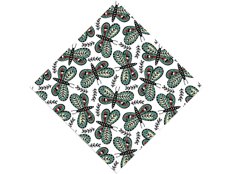 Florally Embedded Bug Vinyl Wrap Pattern