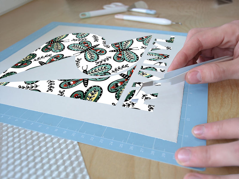 florally embedded bug Easy Weed Craft Vinyl