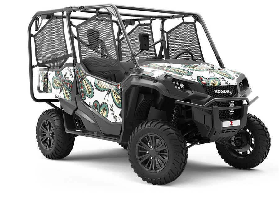 Florally Embedded Bug Utility Vehicle Vinyl Wrap