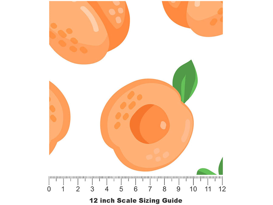 Florida Dawn Fruit Vinyl Film Pattern Size 12 inch Scale~Rwraps Florida Dawn Fruit Sizing Chart~2