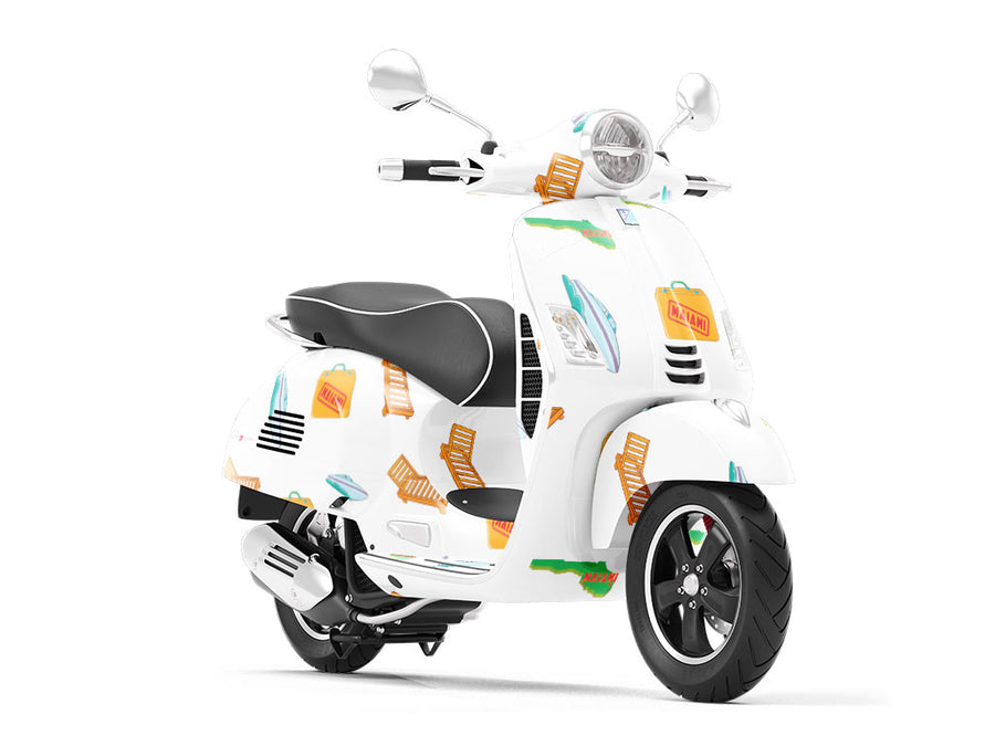 Florida Vacation Americana Vespa Scooter Wrap Film
