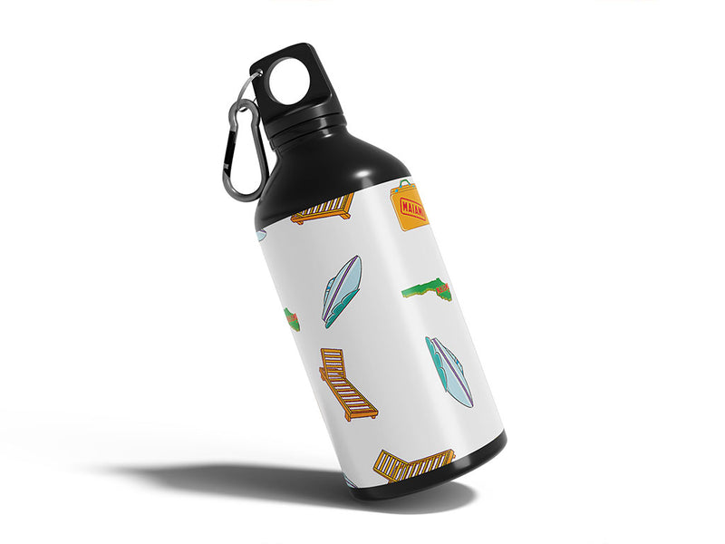 florida vacation Water Bottle DIY Stickers