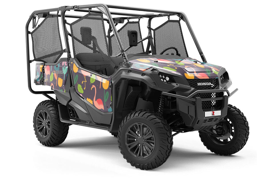 Flower Fun Birds Utility Vehicle Vinyl Wrap