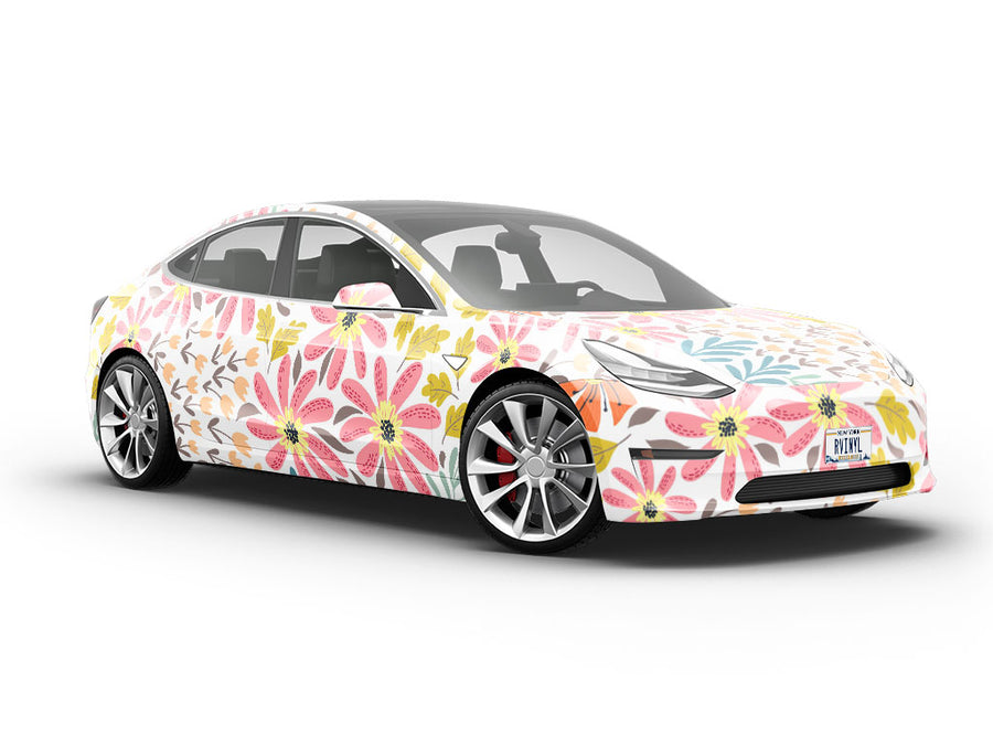Flower Power Floral Vehicle Vinyl Wrap