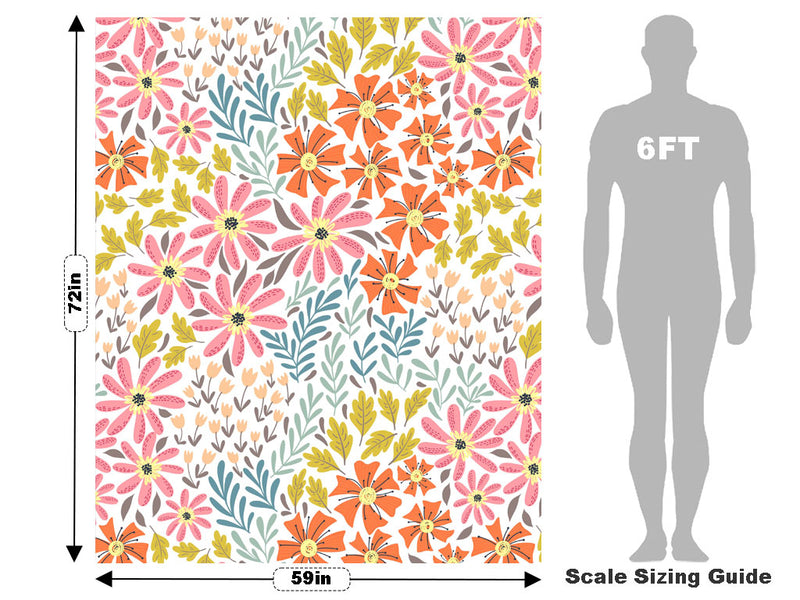 Flower Power Floral Vehicle Wrap Scale~Rwraps Series 914 Flower Power Floral Measurements~1