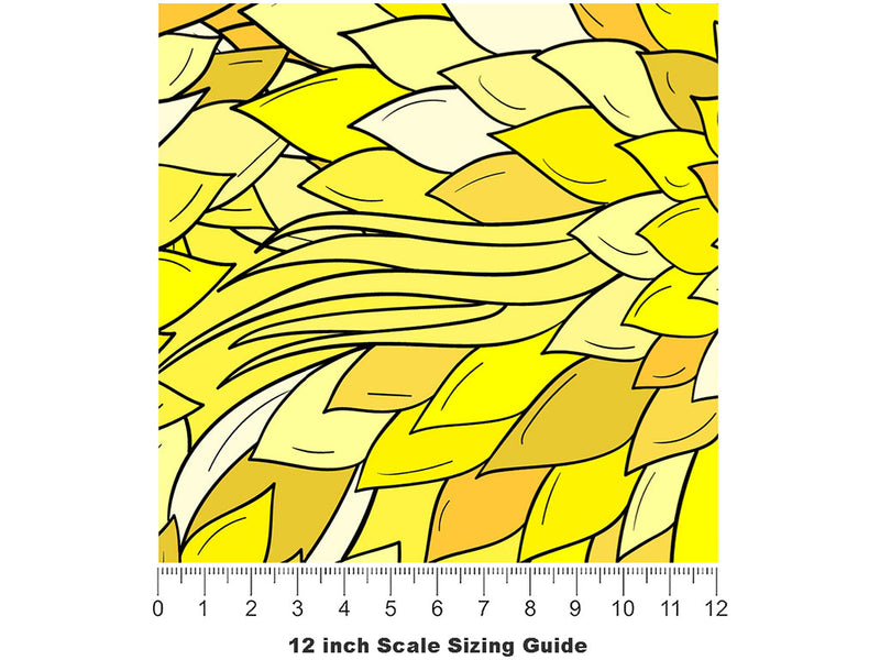 Flower Talk Floral Vinyl Film Pattern Size 12 inch Scale~Rwraps Flower Talk Floral Sizing Chart~2