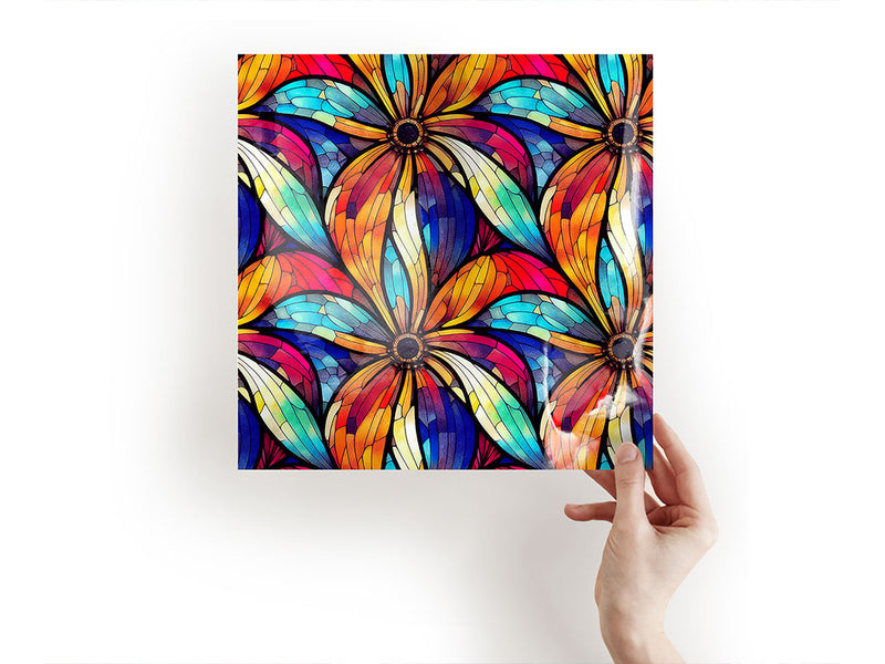 flowers bloom stained glass Craft Sheets