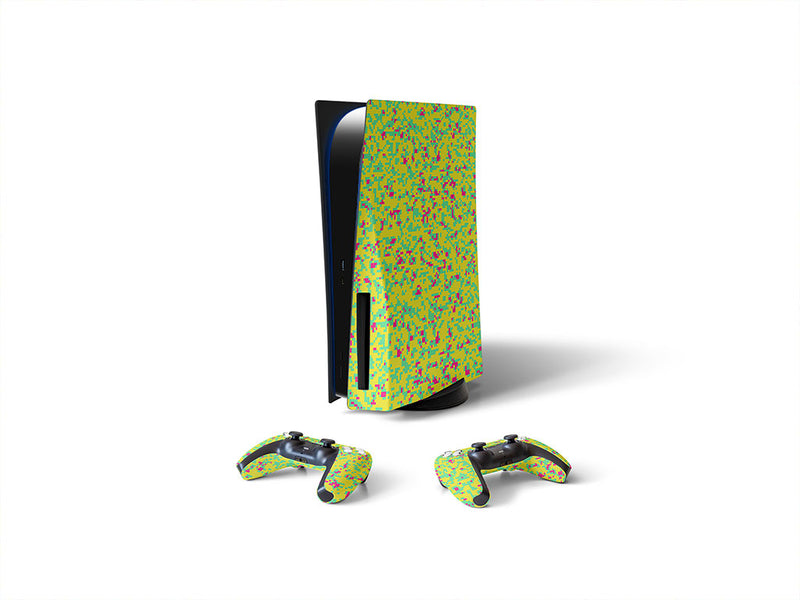 fluorescent signage pixel Sony PS5 DIY Skin