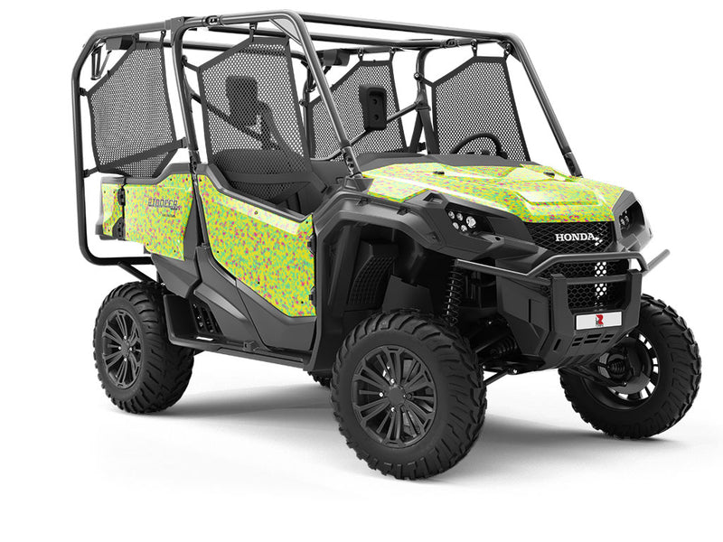 Fluorescent Signage Pixel Utility Vehicle Vinyl Wrap