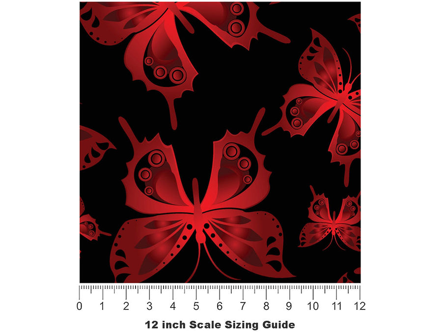 Fluttering Passion Bug Vinyl Film Pattern Size 12 inch Scale~Rwraps Fluttering Passion Bug Sizing Chart~2