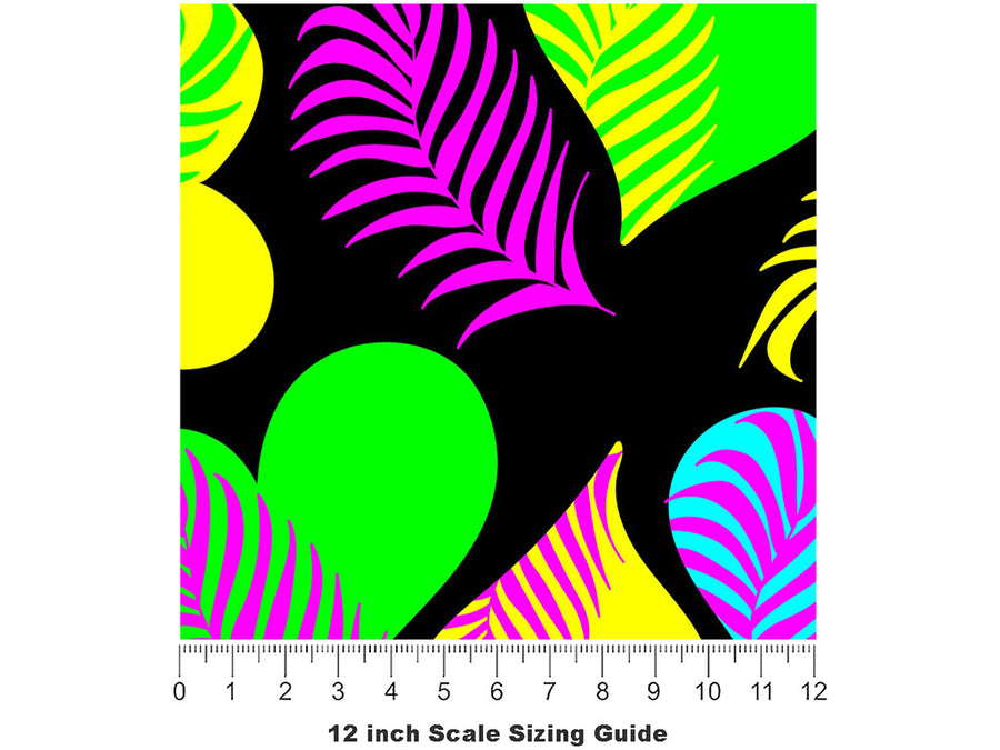 Fly High Heart Vinyl Film Pattern Size 12 inch Scale~Rwraps Fly High Heart Sizing Chart~2