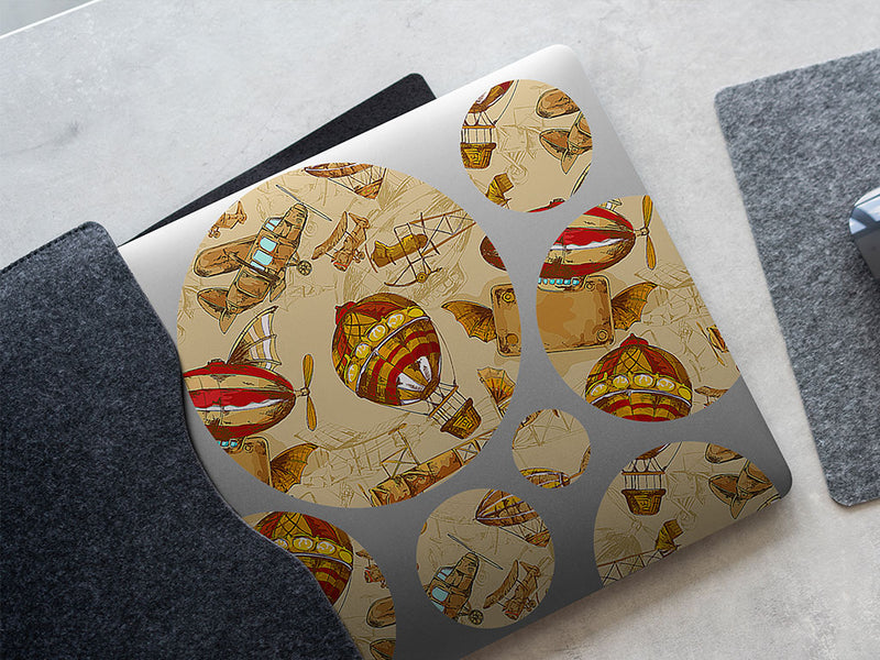flying machines steampunk DIY Laptop Stickers