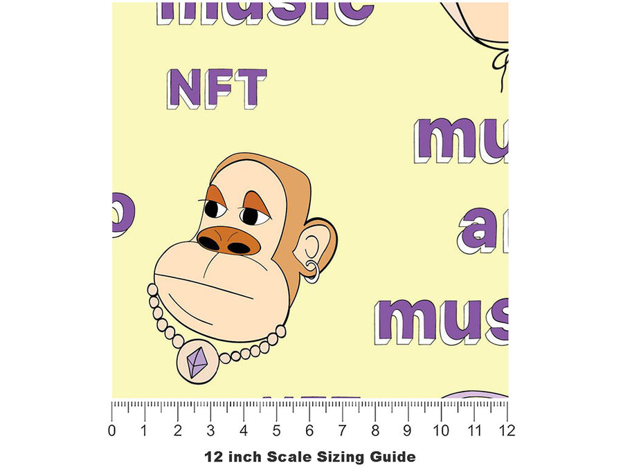 Focused Monkey Technology Vinyl Film Pattern Size 12 inch Scale~Rwraps Focused Monkey Technology Sizing Chart~3