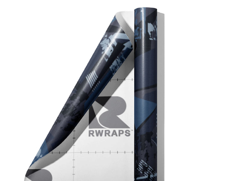 Folded Jeans Abstract Wrap Film Sheets~Rwraps Series 914 Folded Jeans Abstract Scrolled Sheet~3