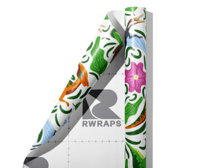 Food Chain Dinosaur Wrap Film Sheets~Rwraps Series 914 Food Chain Dinosaur Scrolled Sheet~3
