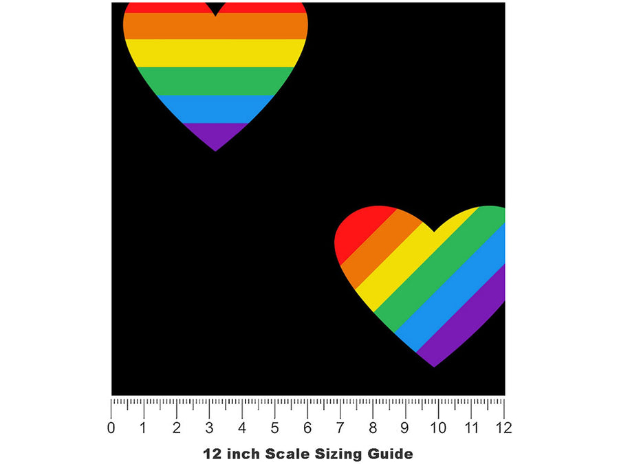 Food of Love Heart Vinyl Film Pattern Size 12 inch Scale~Rwraps Food of Love Heart Sizing Chart~2