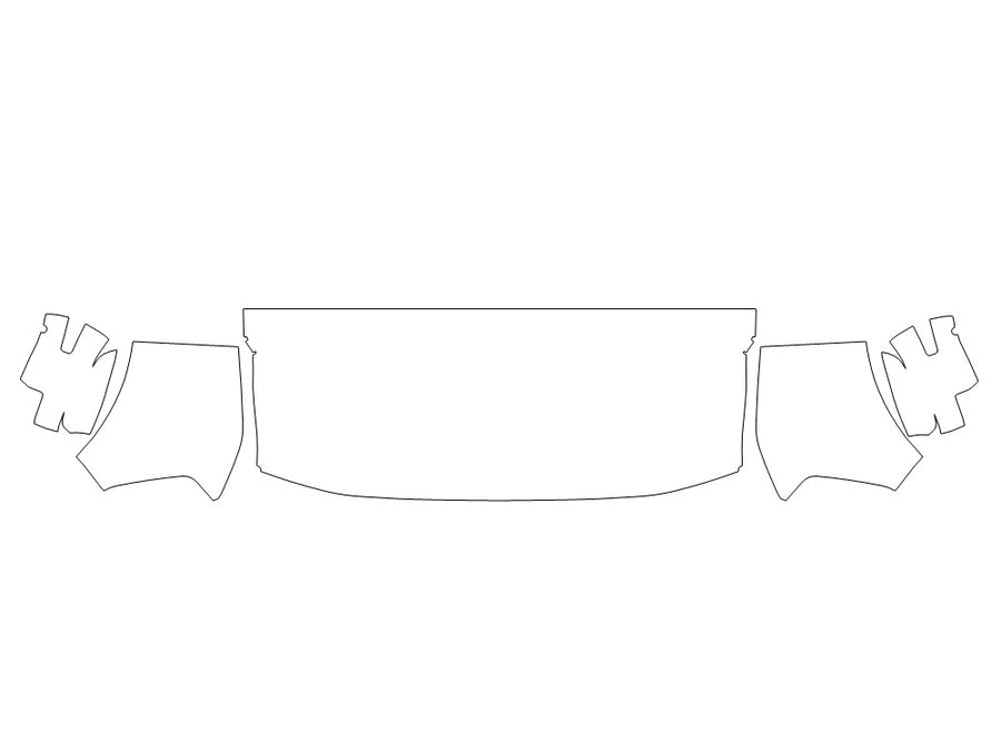 bronco 3M Clear Bra Hood Precut PPF Diagram