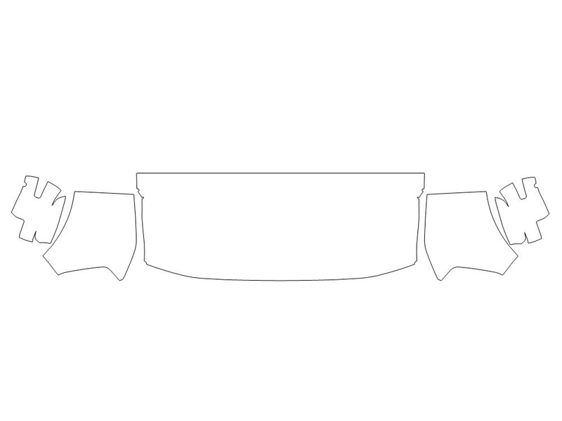 bronco Avery Dennison Clear Bra Hood Precut PPF Diagram
