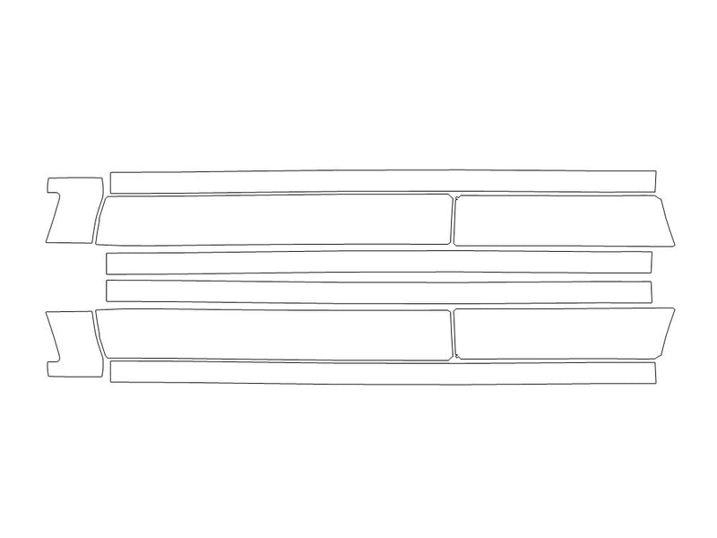 bronco 3M Clear Bra Door Cup Precut PPF Diagram