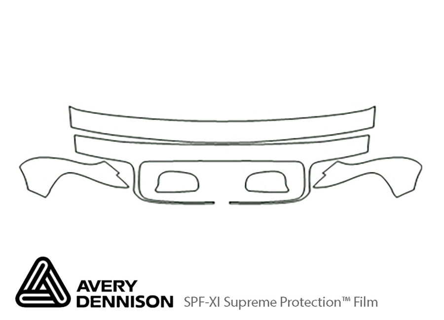 crown victoria Avery Dennison Clear Bra Hood Precut PPF Diagram