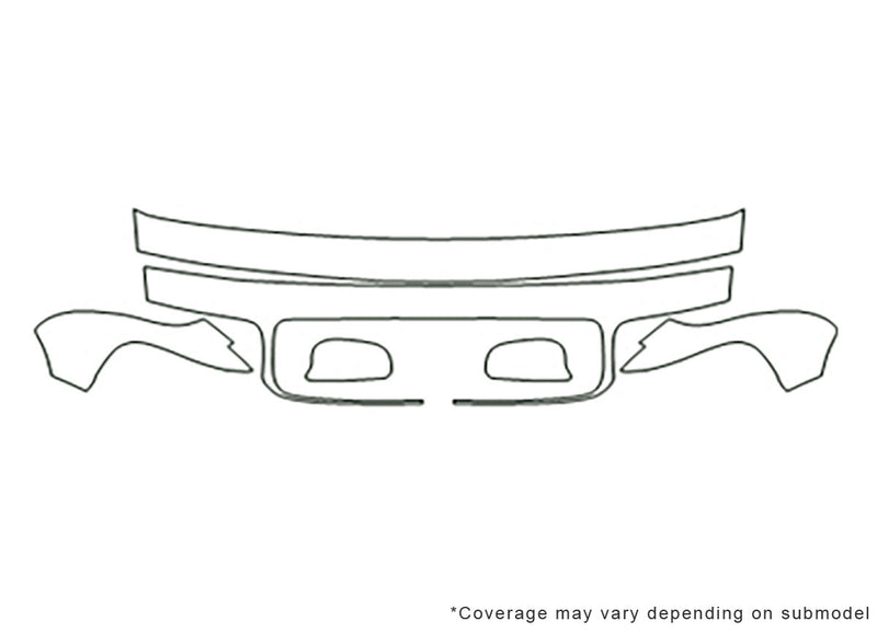 crown victoria Avery Dennison Clear Bra Hood Precut PPF Diagram