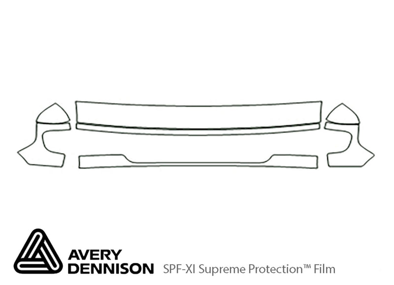 e-150 Avery Dennison Clear Bra Hood Precut PPF Diagram