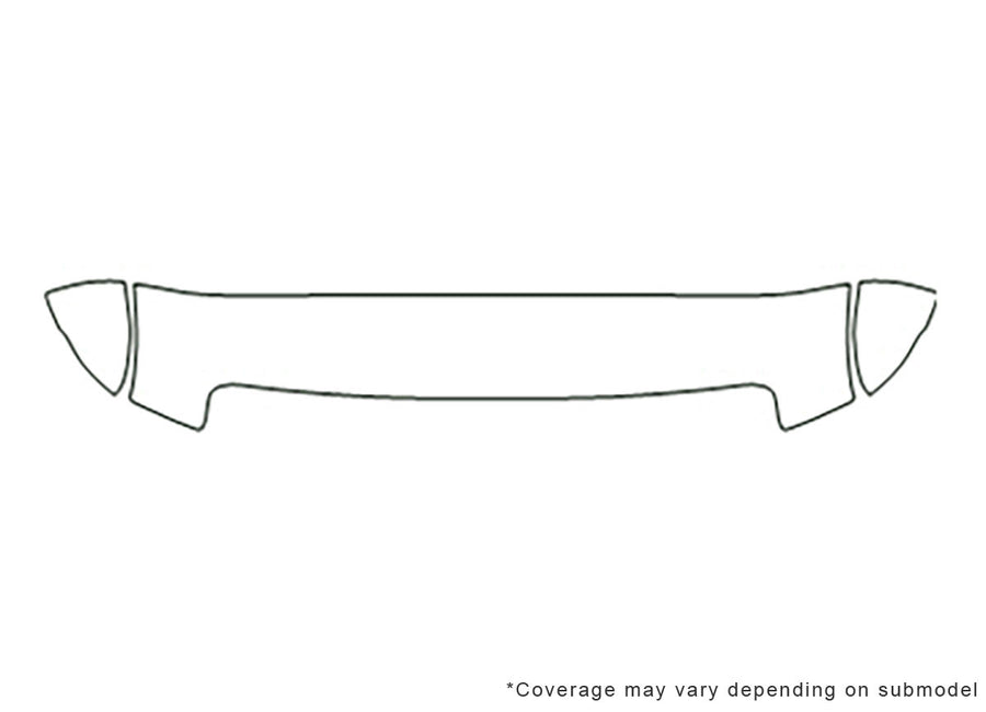 e-150 Avery Dennison Clear Bra Hood Precut PPF Diagram