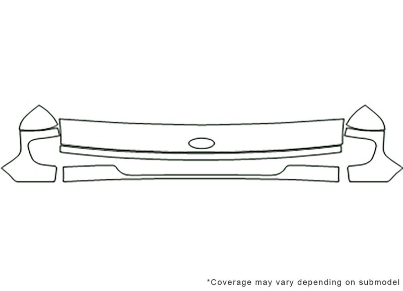 e-250 Avery Dennison Clear Bra Hood Precut PPF Diagram