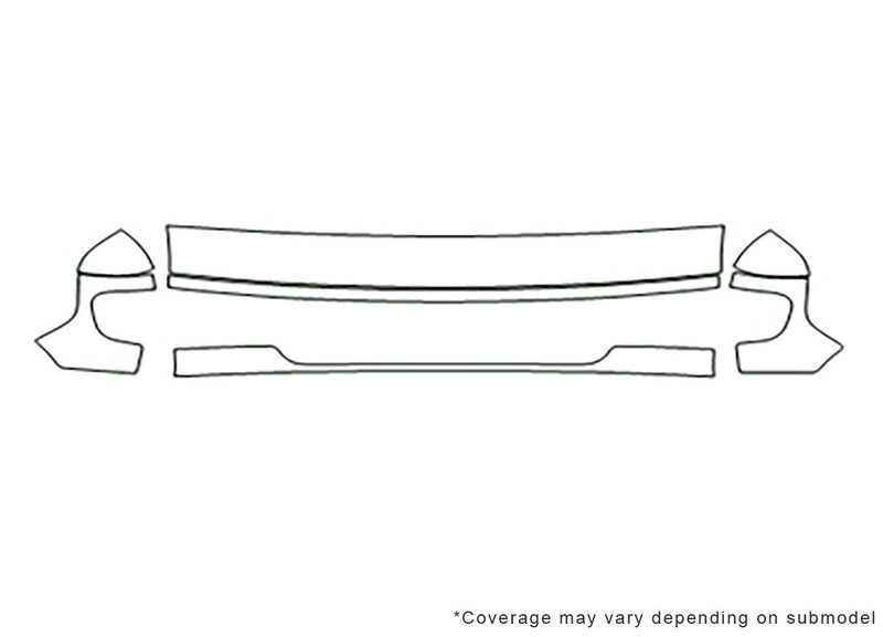 e-250 Avery Dennison Clear Bra Hood Precut PPF Diagram