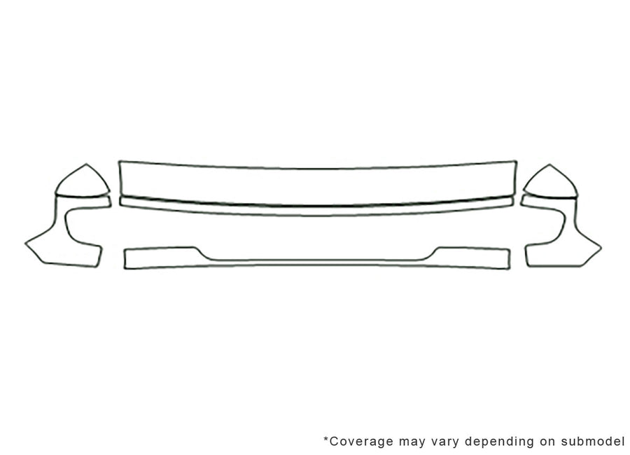 e-250 3M Clear Bra Hood Precut PPF Diagram