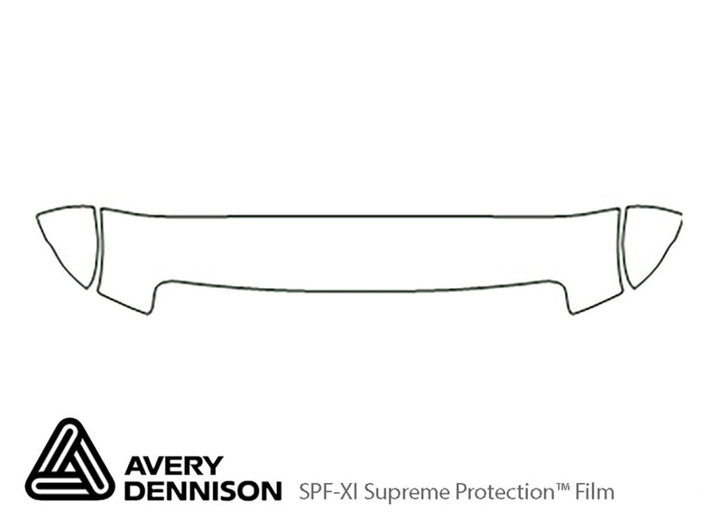 e-350 Avery Dennison Clear Bra Hood Precut PPF Diagram