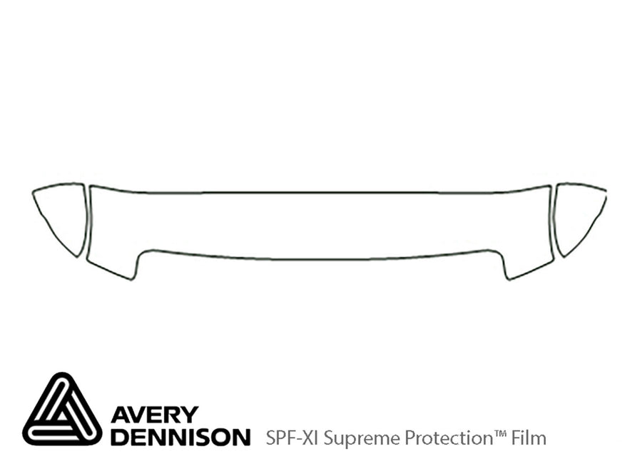 e-350 Avery Dennison Clear Bra Hood Precut PPF Diagram