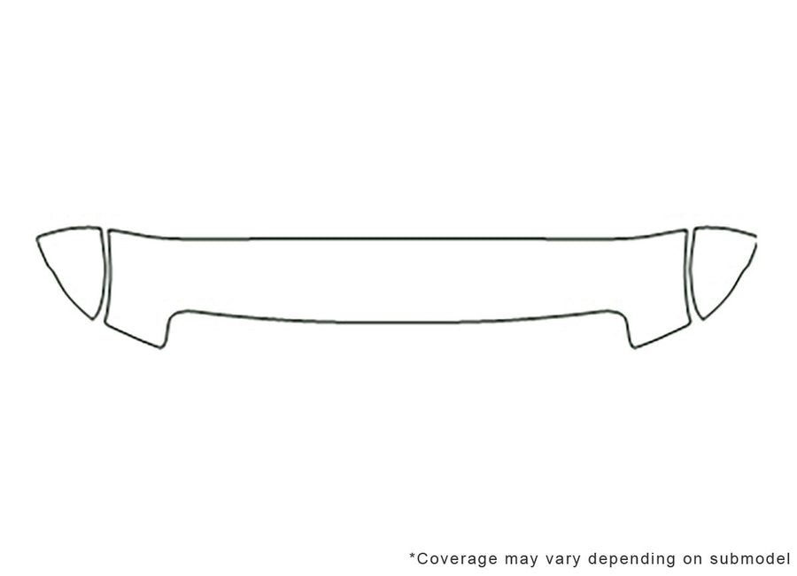 e-350 3M Clear Bra Hood Precut PPF Diagram