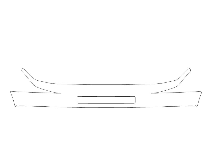 e-series 3M Clear Bra Bumper Precut PPF Diagram