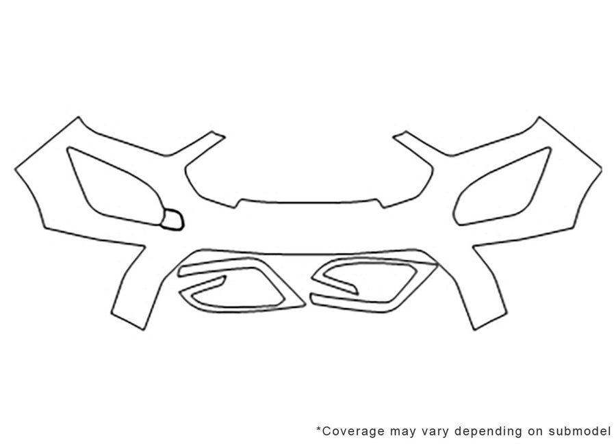ecosport 3M Clear Bra Bumper Precut PPF Diagram