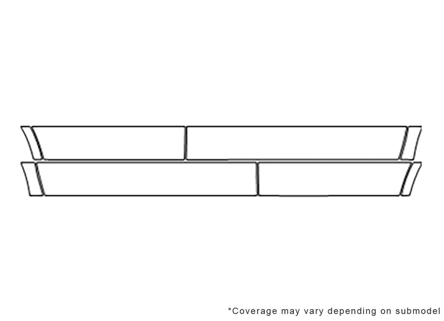 edge 3M Clear Bra Door Cup Precut PPF Diagram