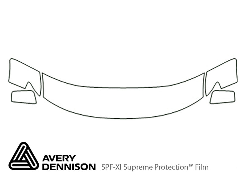 edge Avery Dennison Clear Bra Hood Precut PPF Diagram