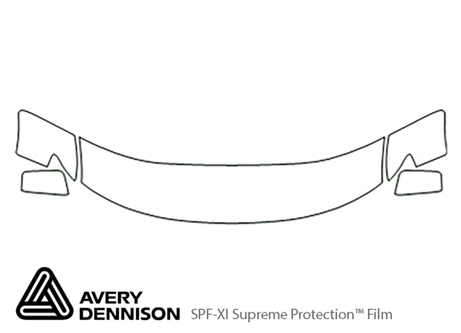 edge Avery Dennison Clear Bra Hood Precut PPF Diagram