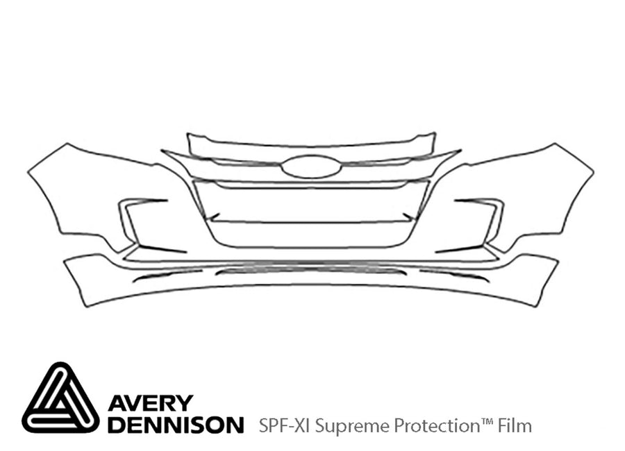 edge Avery Dennison Clear Bra Bumper Precut PPF Diagram