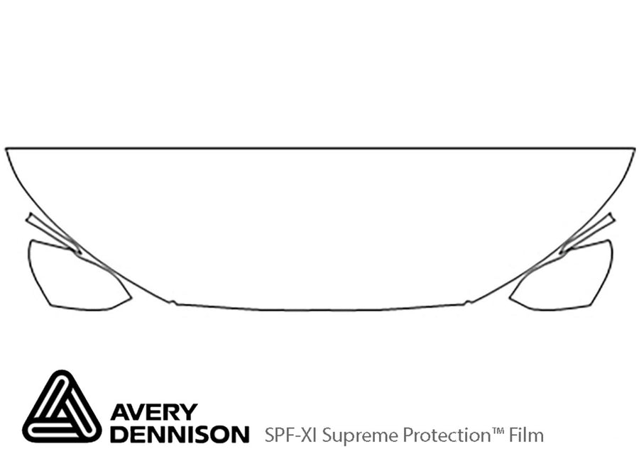 edge Avery Dennison Clear Bra Hood Precut PPF Diagram