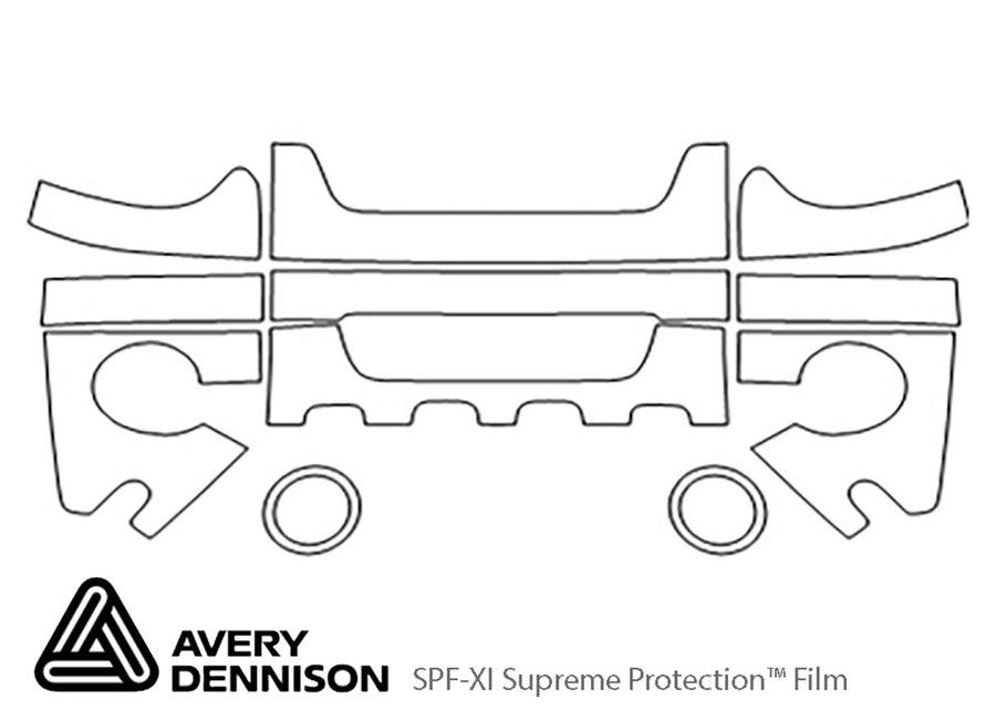 escape Avery Dennison Clear Bra Bumper Precut PPF Diagram