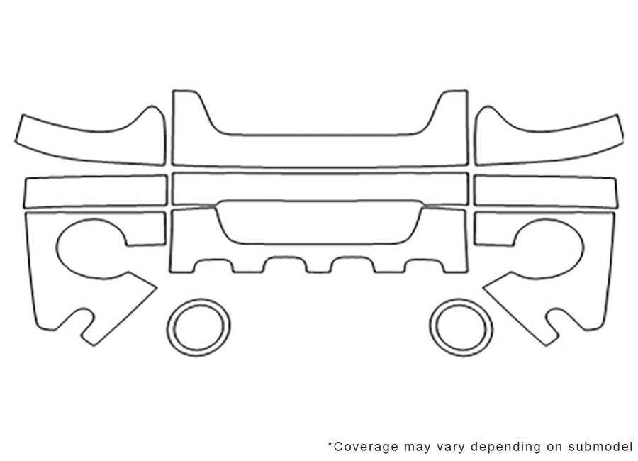 escape Avery Dennison Clear Bra Bumper Precut PPF Diagram