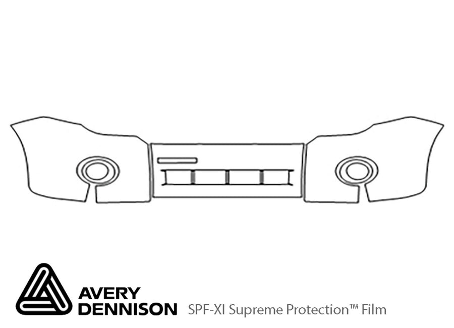 escape Avery Dennison Clear Bra Bumper Precut PPF Diagram