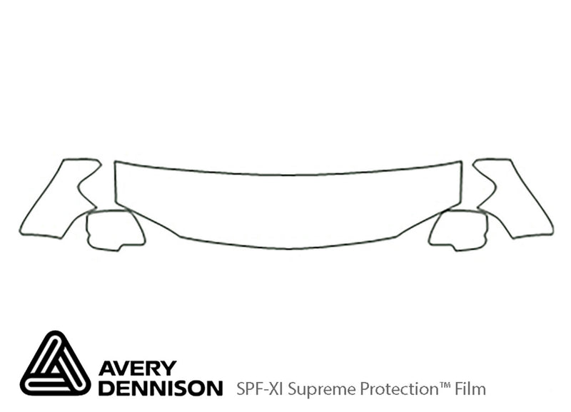 escape Avery Dennison Clear Bra Hood Precut PPF Diagram