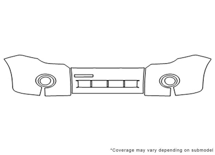 escape Avery Dennison Clear Bra Bumper Precut PPF Diagram